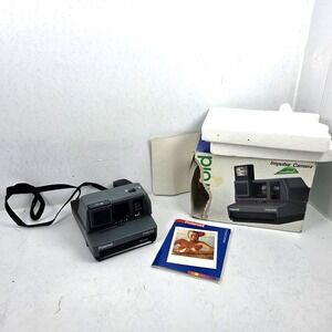 Vtg Polaroid Instant Impulse Camera with Box, Manual and Strap Clean UNTESTED